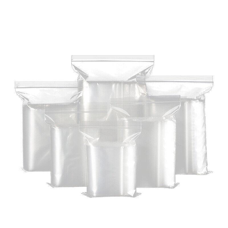Resealable Clear Plastic Zip Bags - 15 x 20 cm, Pack of 100