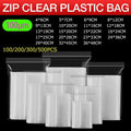 Resealable Clear Plastic Zip Bags - 16 x 24 cm, Pack of 100 - view 2