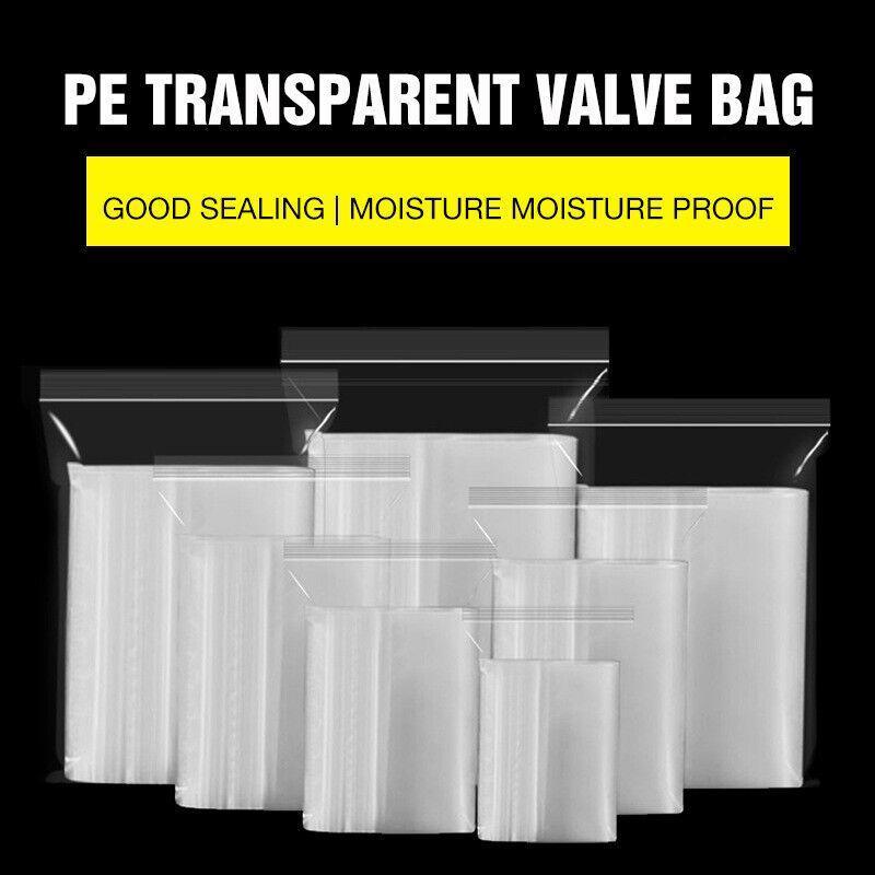 Resealable Clear Plastic Zip Bags - 20 x 28 cm, Pack of 100 - view 3