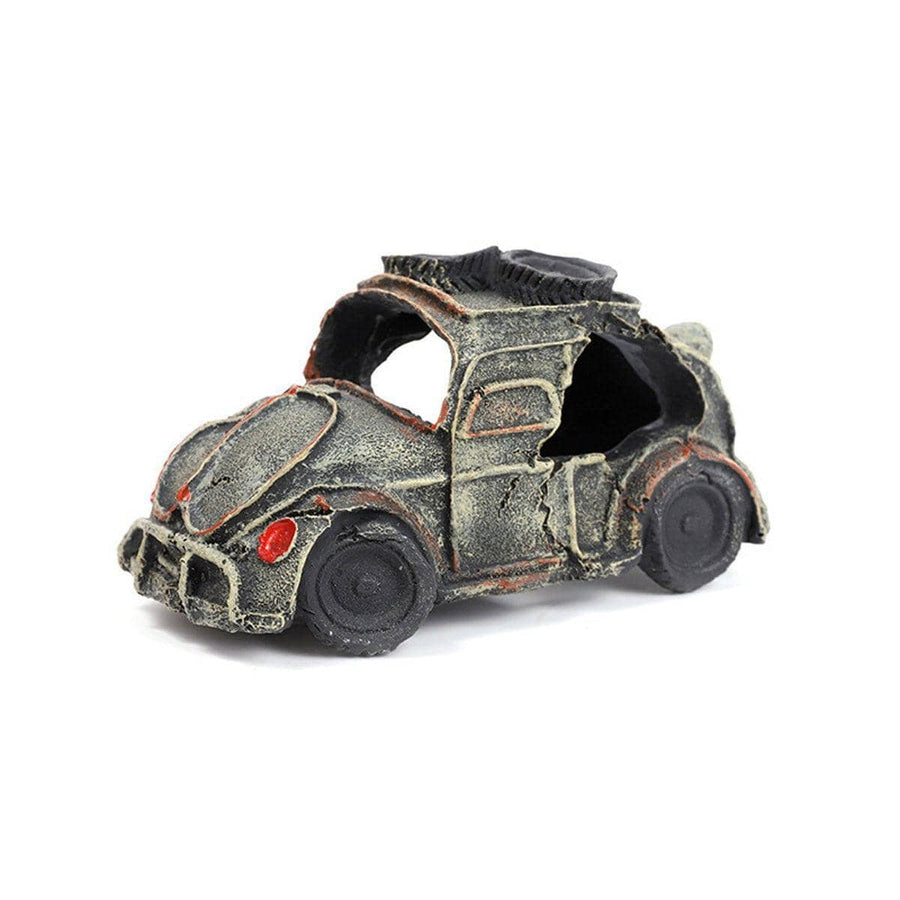 Resin Aquarium Car Wreck Decoration - Old Car, 15.5 x 10 x 8 cm