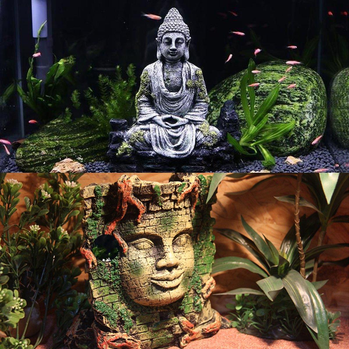 Resin Aquarium Ornament Fish Tank Decoration - Roman Face - view 9