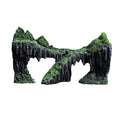 Resin Aquarium Rock Bridge Ornament with Moss Accents - Suits 30 cm Tanks