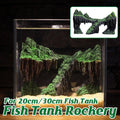 Resin Aquarium Rock Bridge Ornament with Moss Accents - Suits 30 cm Tanks - view 2