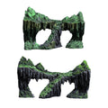Resin Aquarium Rock Bridge Ornament with Moss Accents - Suits 30 cm Tanks - view 3