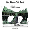 Resin Aquarium Rock Bridge Ornament with Moss Accents - Suits 30 cm Tanks - view 4