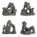 Resin Aquarium Rock Cave Ornament - Twin Arch Mountain, 10 x 8.5 x 10 cm - view 3