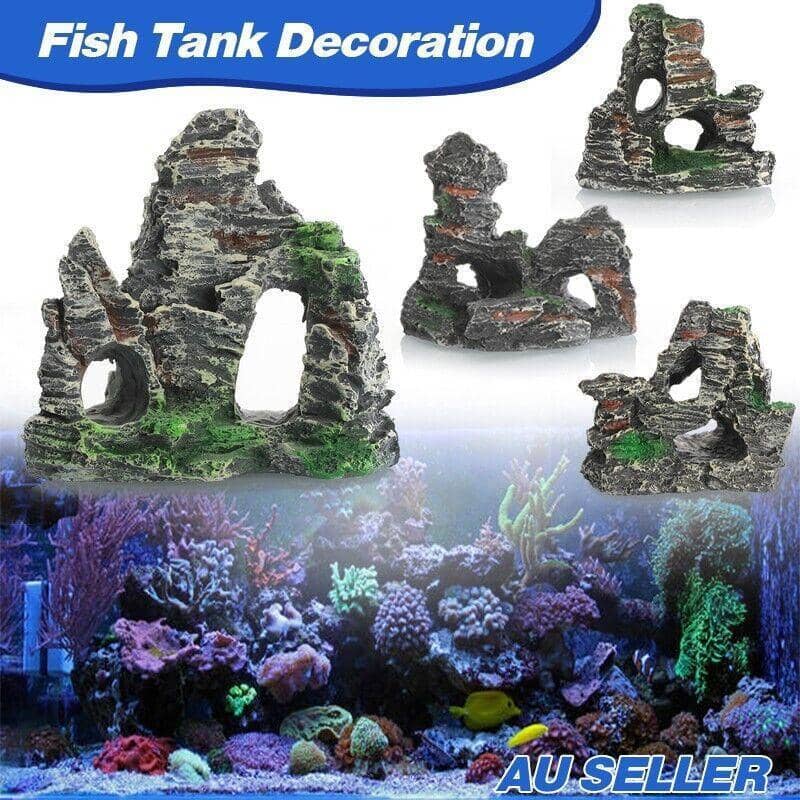 Resin Aquarium Rock Cave Ornament - Window Peak, 10 x 5.5 x 10 cm - view 2