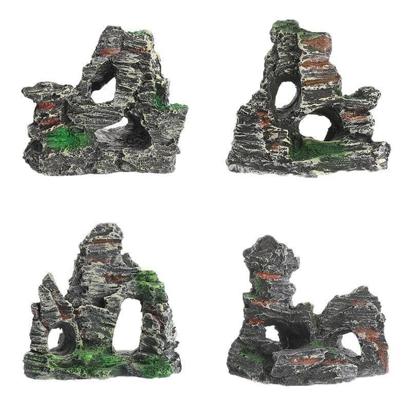 Resin Aquarium Rock Cave Ornament - Window Peak, 10 x 5.5 x 10 cm - view 3