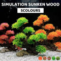 Resin Aquarium Tree Decoration with Rockery Base - Green - view 2