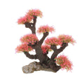 Resin Aquarium Tree Decoration with Rockery Base - Pink