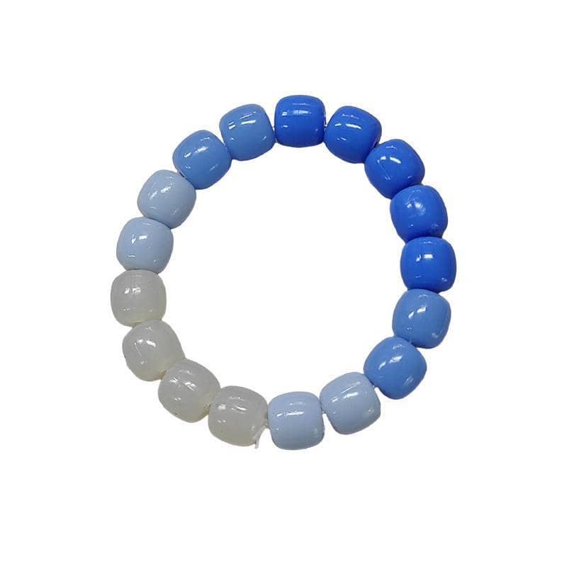 Resin Bead Stretch Bracelet - Blue