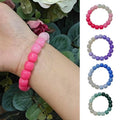 Resin Bead Stretch Bracelet - Blue - view 4