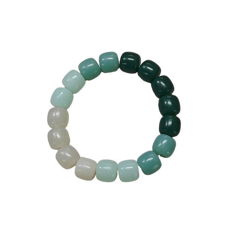 Resin Bead Stretch Bracelet - Green