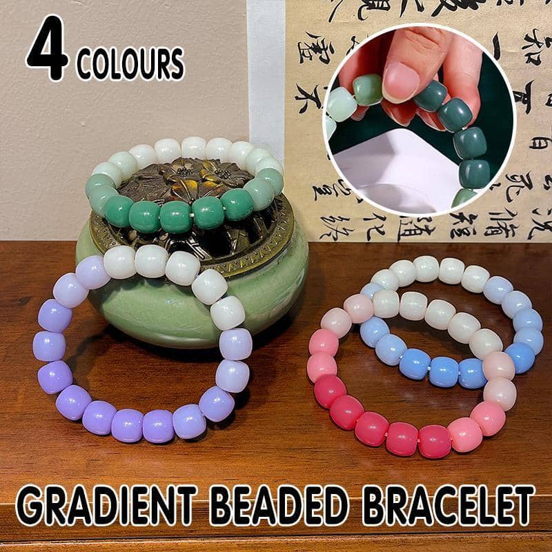 Resin Bead Stretch Bracelet - Purple - view 2