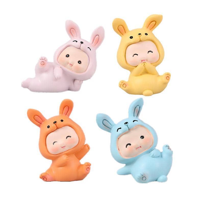Resin Blue Rabbit Figurine for Car Dashboard, Home and Office - view 3