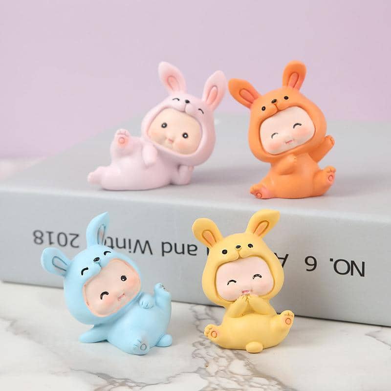 Resin Blue Rabbit Figurine for Car Dashboard, Home and Office - view 5