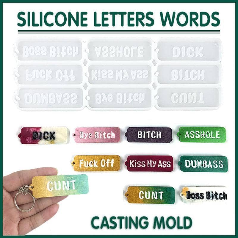 Resin Casting Mould Silicone Letters for Keychains and Jewellery