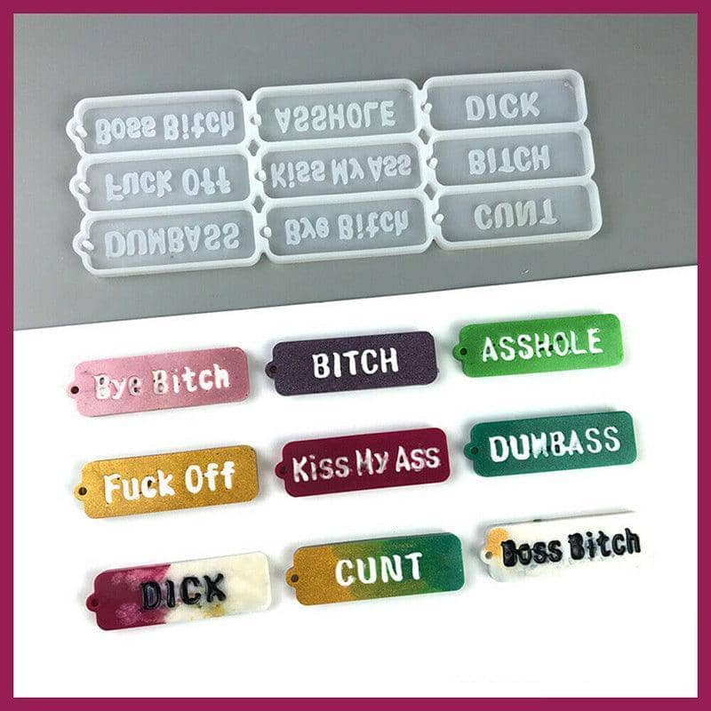 Resin Casting Mould Silicone Letters for Keychains and Jewellery - view 3