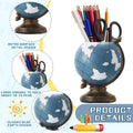 Resin Globe Pen Holder, Earth Map Desk Organiser - view 4