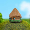 Resin Miniature Brown Thatched Cottage Figurine - 2.6 x 2.6 x 2.5 cm - view 5