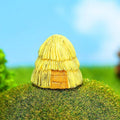 Resin Miniature Yellow Thatched Cottage Figurine - 2.5 x 2.5 x 2.3 cm - view 4