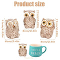 Resin Owl Ornaments Home Decor Figurines Set of 3 for Living Room and Desk - view 3