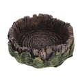Resin Reptile Feeding Dish with Wood Grain Finish, 8 x 8 x 2.5 cm - view 2