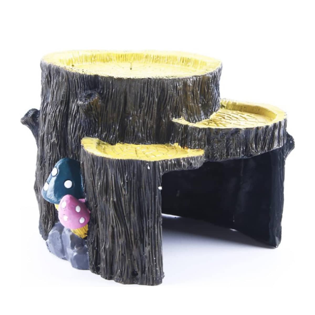 Resin Reptile Terrace Basking Platform with Hide Cave for Terrariums - view 2