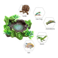 Resin Reptile Water and Feeding Basin - Mossy Rock Terrarium Dish - view 5