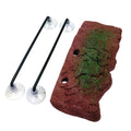 Resin Rock Turtle Basking Platform with Suction Cups - Large Rectangle, 28 x 12 cm