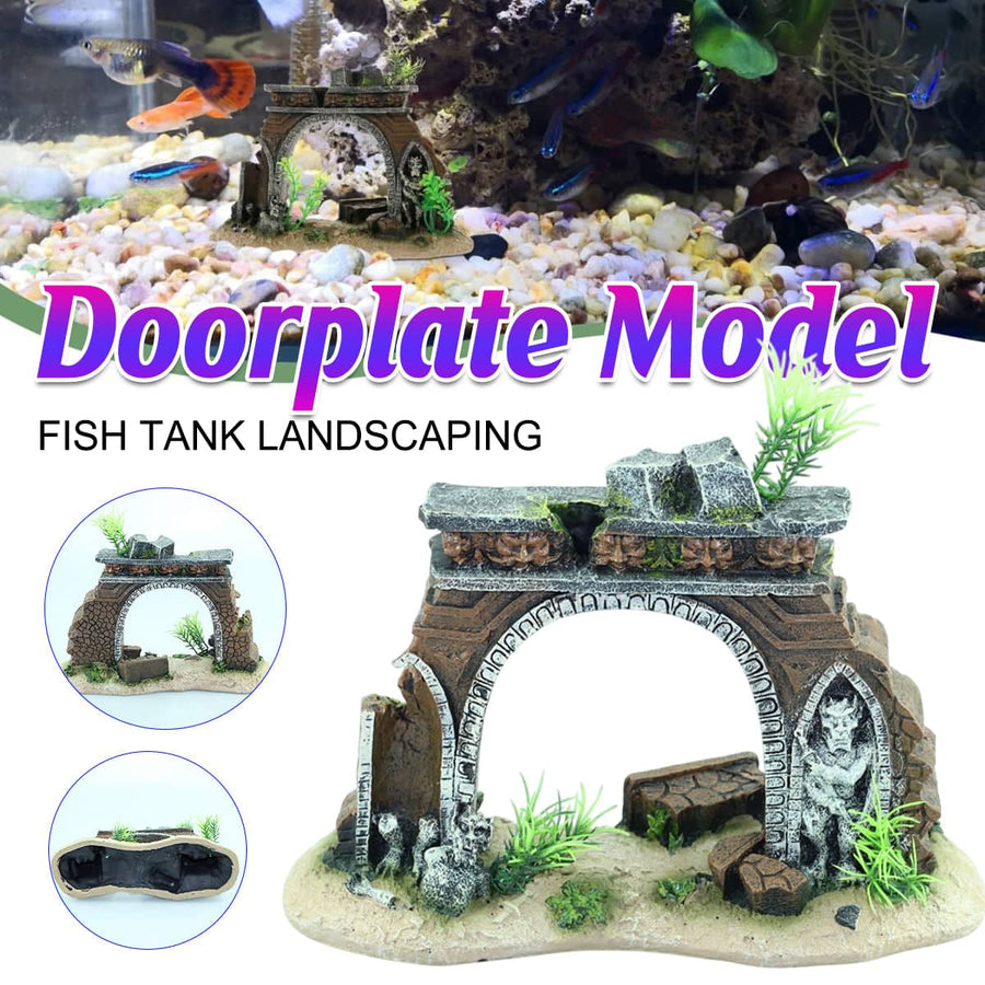 Resin Ruined Archway Aquarium Decoration for Fish and Shrimp