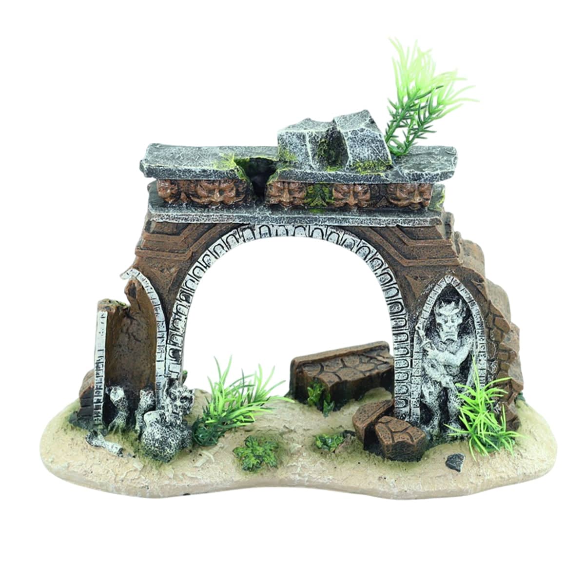 Resin Ruined Archway Aquarium Decoration for Fish and Shrimp - view 2