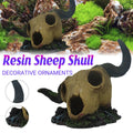 Resin Skull Aquarium Decoration with Hiding Spot for Fish Tanks and Reptile Habitats
