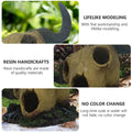 Resin Skull Aquarium Decoration with Hiding Spot for Fish Tanks and Reptile Habitats - view 4