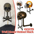 Resin Skull Wall Mount Helmet Holder with Detachable Structure for Gothic Decor