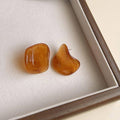Resin Square Earrings Modern Geometric Design for Women and Girls - Brown - view 5