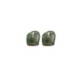 Resin Square Earrings Modern Geometric Design for Women and Girls - Dark Green