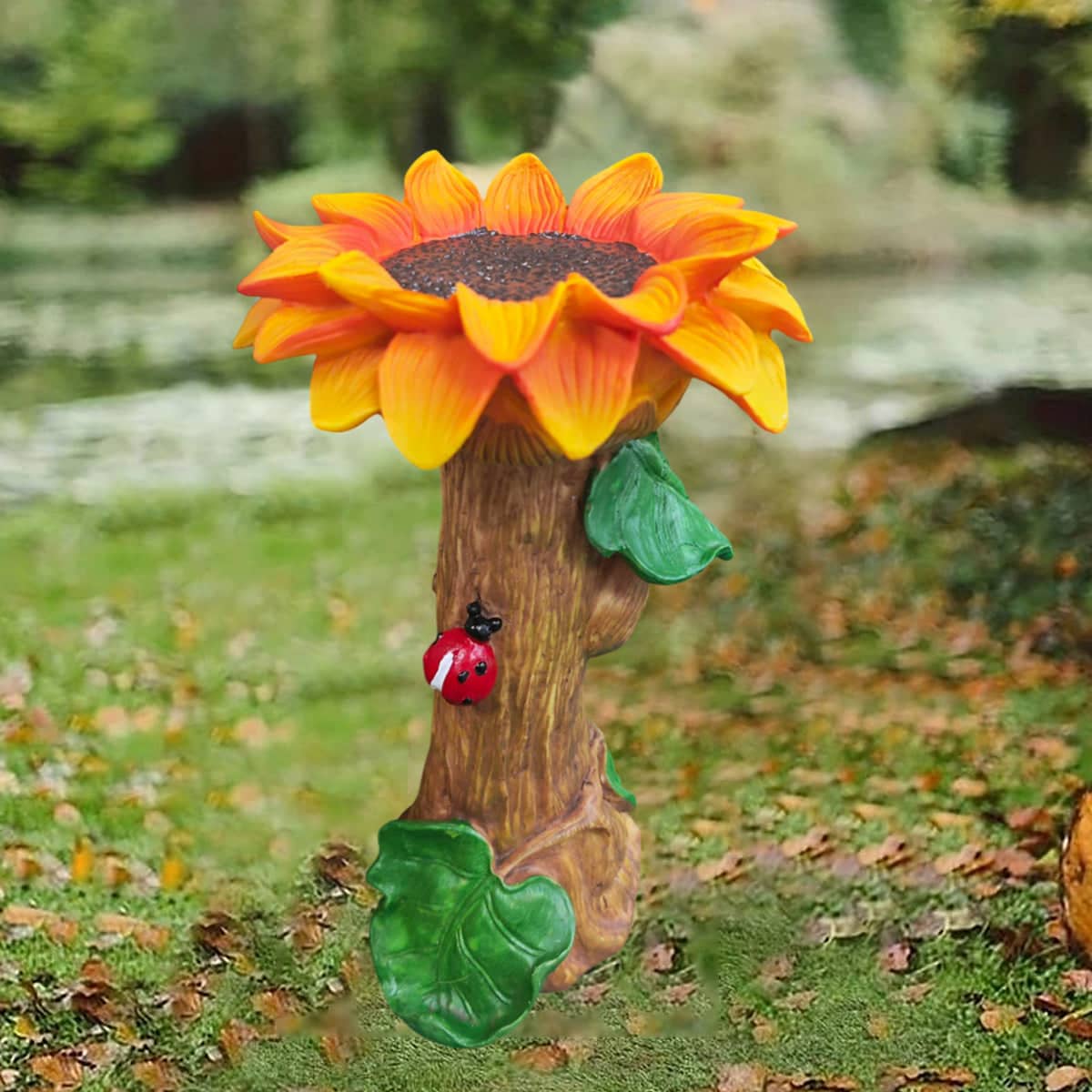Resin Sunflower Bird Drinker Ornament for Outdoor Gardens - view 5