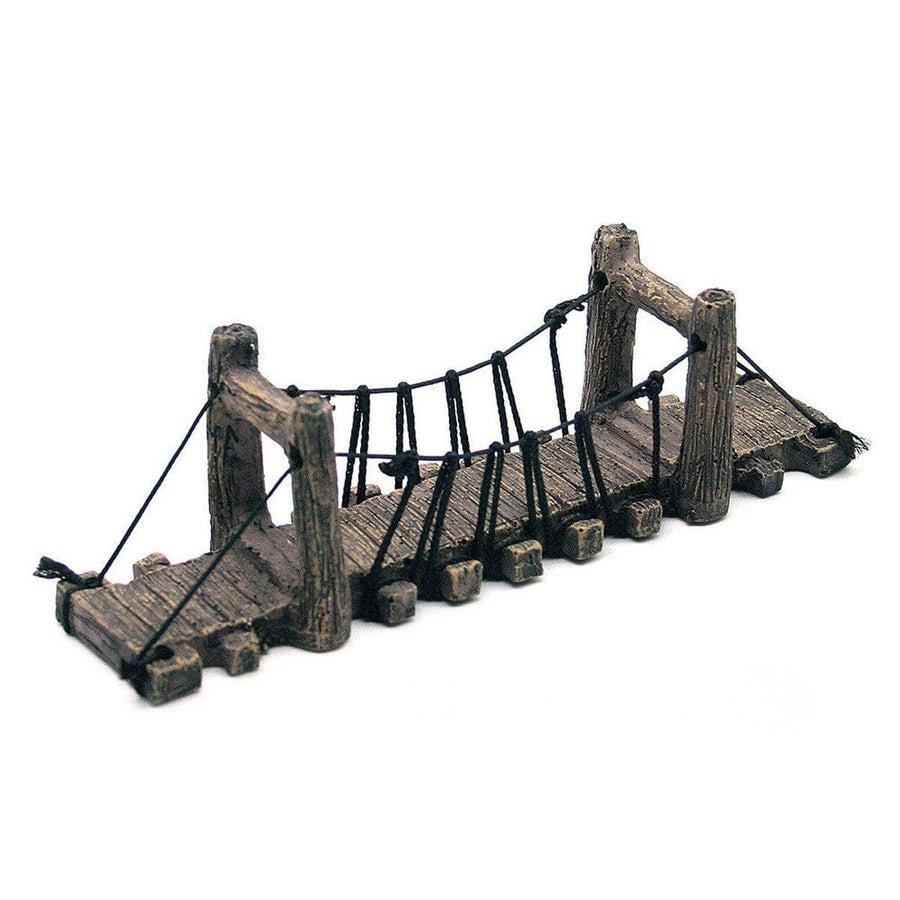 Resin Suspension Bridge Aquarium Decoration - Brown, 16.5 cm Long