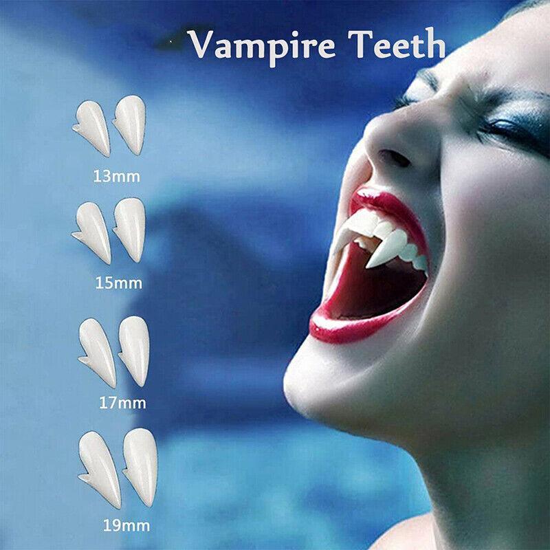Resin Vampire Teeth Fangs for Halloween Dress up - 17mm, Pack of 2 - view 11