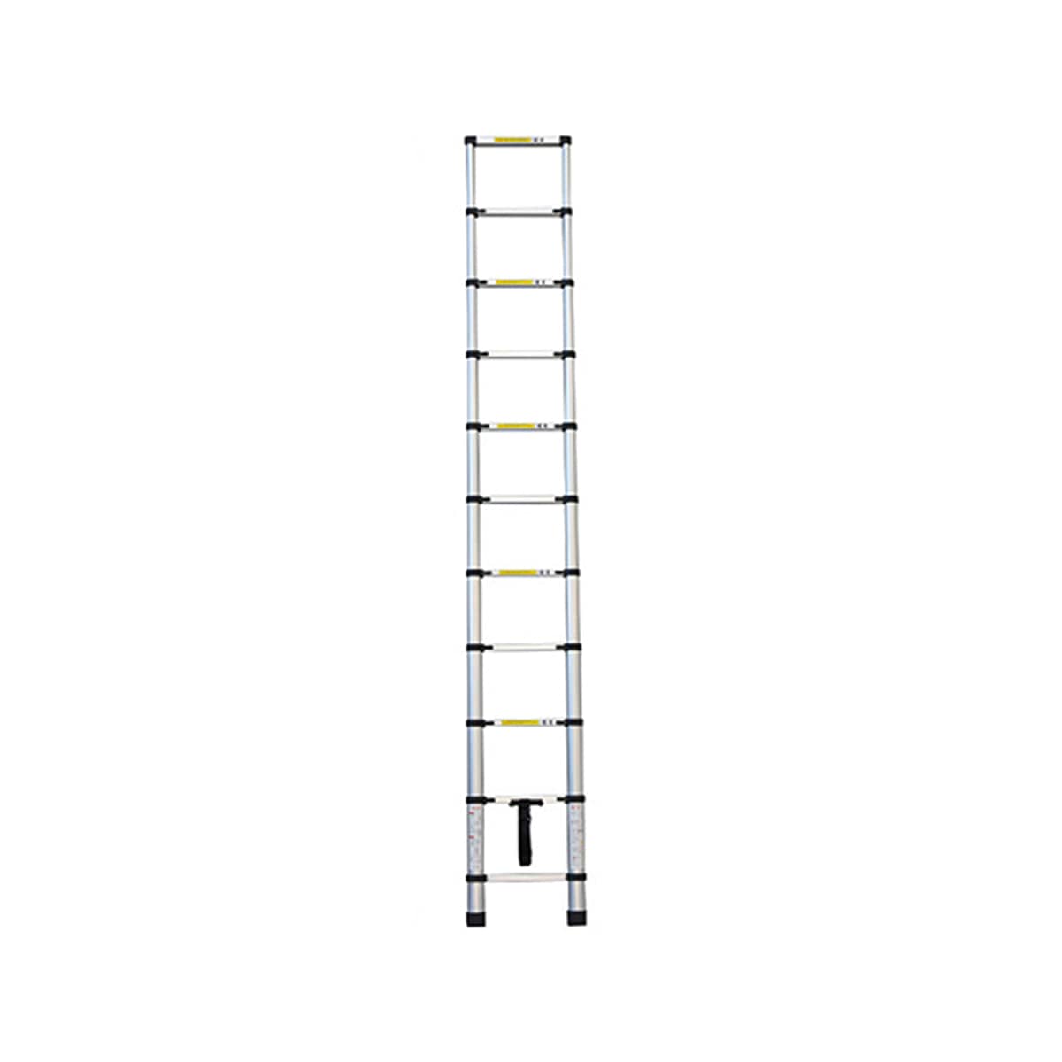 Retractable Aluminium Alloy Ladder with Anti Slip Pedals and Stabiliser Bar - 320 cm