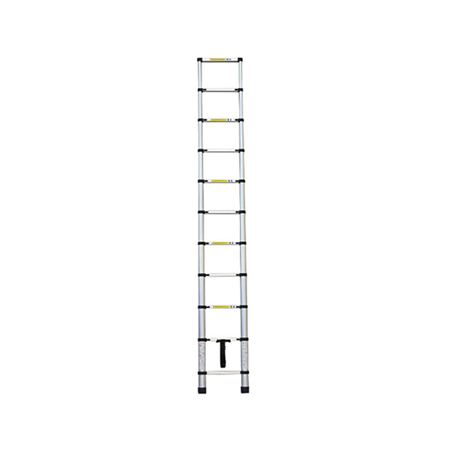 Retractable Aluminium Alloy Ladder with Anti Slip Pedals and Stabiliser Bar - 320 cm