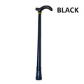 Retractable Aluminium Walking Stick with Adjustable Height - Black
