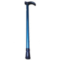 Retractable Aluminium Walking Stick with Adjustable Height - Blue