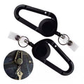Retractable Badge Holder Reel, Pack of 2, 9 x 4.2cm - Black - view 5
