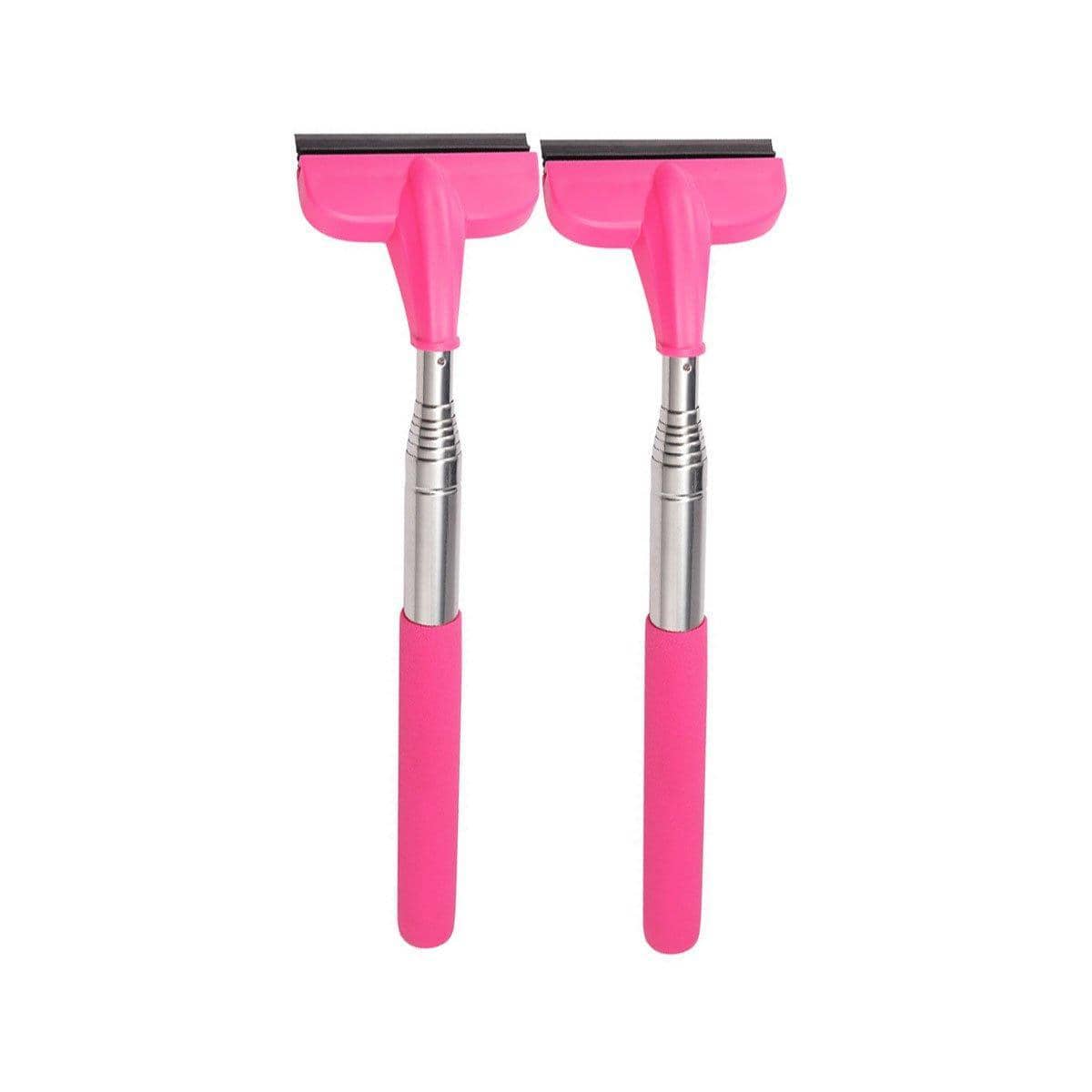 Retractable Car Mirror Wiper, Pack of 2 - Pink