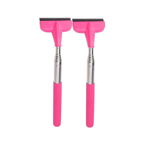 Retractable Car Mirror Wiper, Pack of 2 - Pink