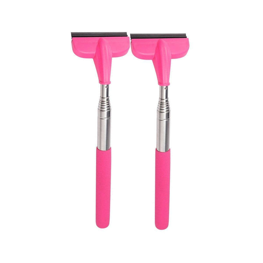 Retractable Car Mirror Wiper, Pack of 2 - Pink