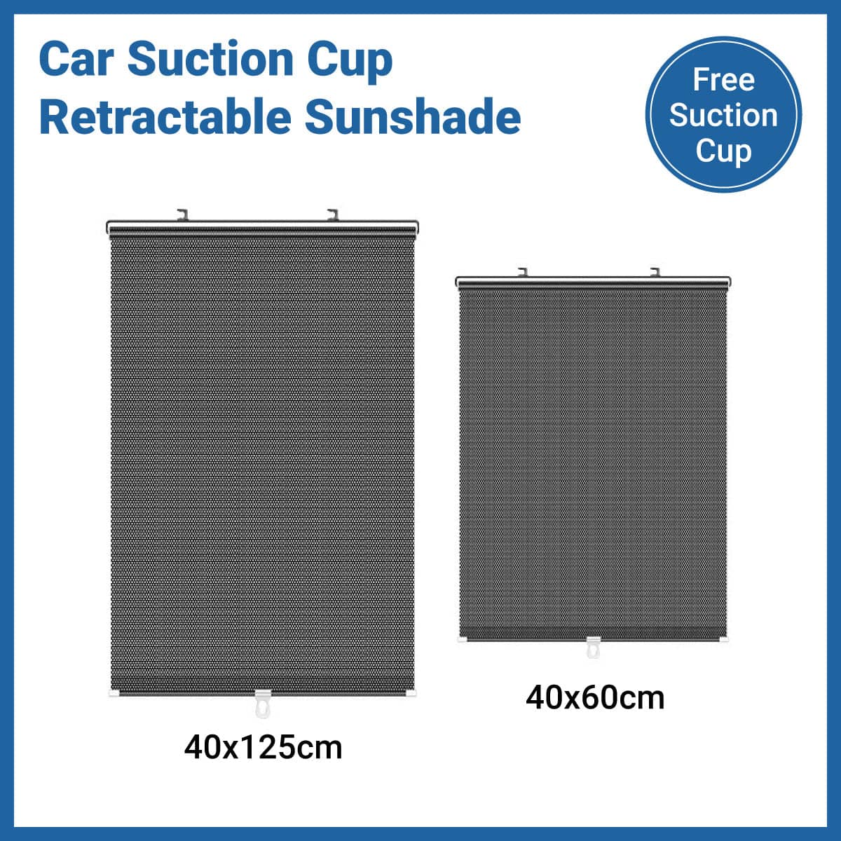Retractable Car Window Sun Shade for Rear Windows - 40 x 125 cm - view 5