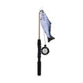 Retractable Cat Fishing Rod Toy - Salmon, Silver Grey